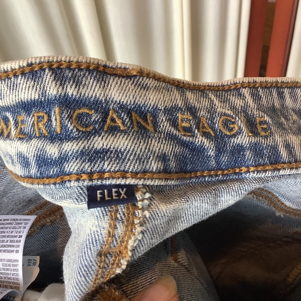American Eagle Women’s Distressed Denim Jeans Flex Stretch Size 28x32 - Picture 8 of 9